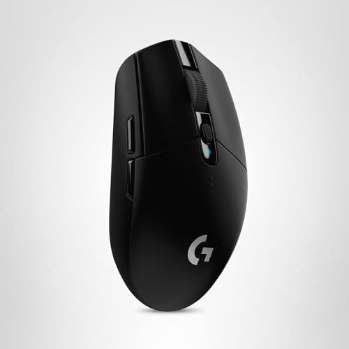Logitech G305 LIGHTSPEED Wireless Gaming Mouse, Hero 12K Sensor, 12,000 DPI, Lightweight, 6 Programmable Buttons, 250h Battery Life, On-Board Memory, PC/Mac - Black