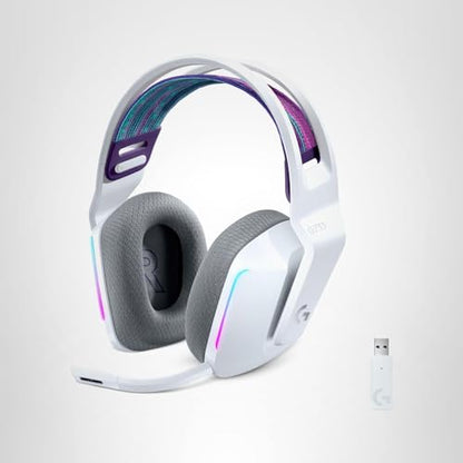 Logitech G733 Lightspeed Wireless Gaming Headset, Suspension Headband, Lightsync RGB, Blue VO!CE Mic, PRO-G Audio – Black, Gaming Headset Wireless, PC, PS5, PS4, Switch Compatible