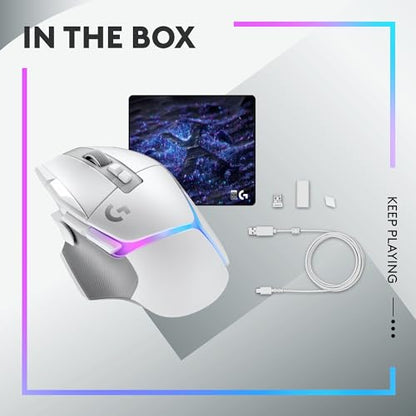 Logitech G502 X Plus Wireless Gaming Mouse - LIGHTSPEED Optical, LIGHTFORCE Switches, LIGHTSYNC RGB, HERO 25K Sensor for PC/Mac - Black