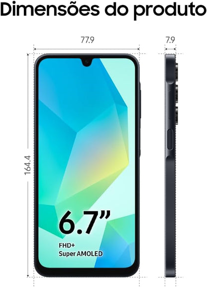 SAMSUNG Galaxy A16 4G Dual SIM (128GB, 2025) 6.7" 90Hz AMOLED, Splash Resistant, 8Core, 50MP Camera (Factory Unlocked International Model for GSM, Global) A165M/DS (25W Fast Charger Bundle, Black)
