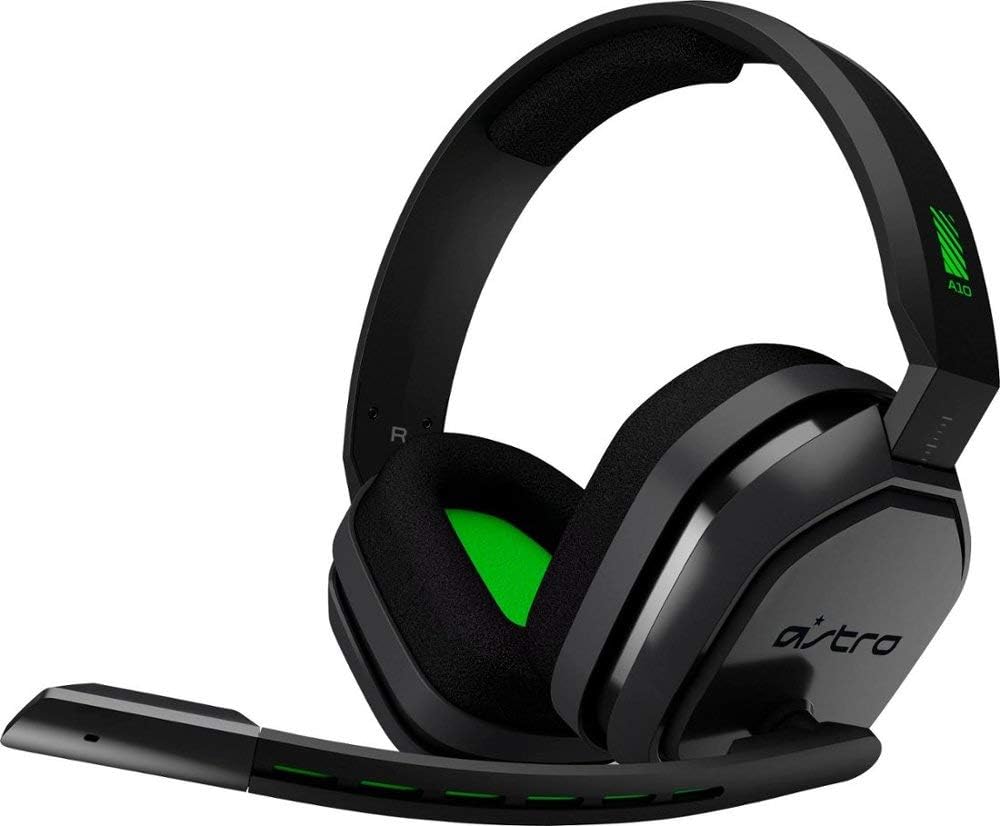 ASTRO Gaming A10 Headset for Xbox One/Nintendo Switch / PS4 / PC and Mac - Wired 3.5mm and Boom Mic by Logitech - Eco-Friendly Packaging - (Green/Black)
