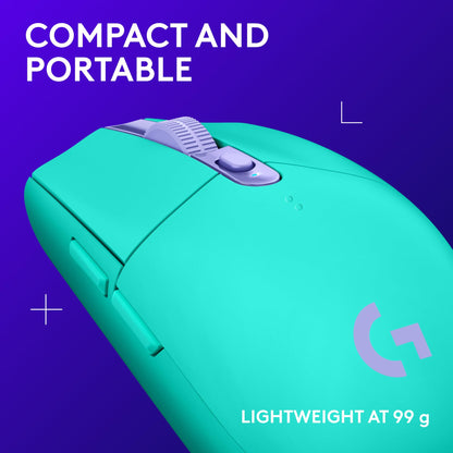 Logitech G305 LIGHTSPEED Wireless Gaming Mouse, Hero 12K Sensor, 12,000 DPI, Lightweight, 6 Programmable Buttons, 250h Battery Life, On-Board Memory, PC/Mac - Black