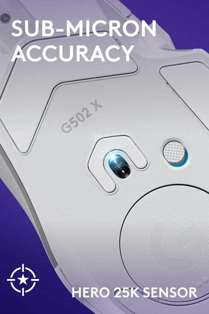 Logitech G502 X Plus Wireless Gaming Mouse - LIGHTSPEED Optical, LIGHTFORCE Switches, LIGHTSYNC RGB, HERO 25K Sensor for PC/Mac - Black