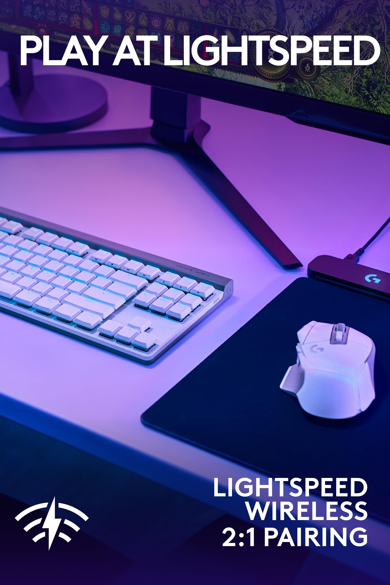 Logitech G502 X Plus Wireless Gaming Mouse - LIGHTSPEED Optical, LIGHTFORCE Switches, LIGHTSYNC RGB, HERO 25K Sensor for PC/Mac - Black