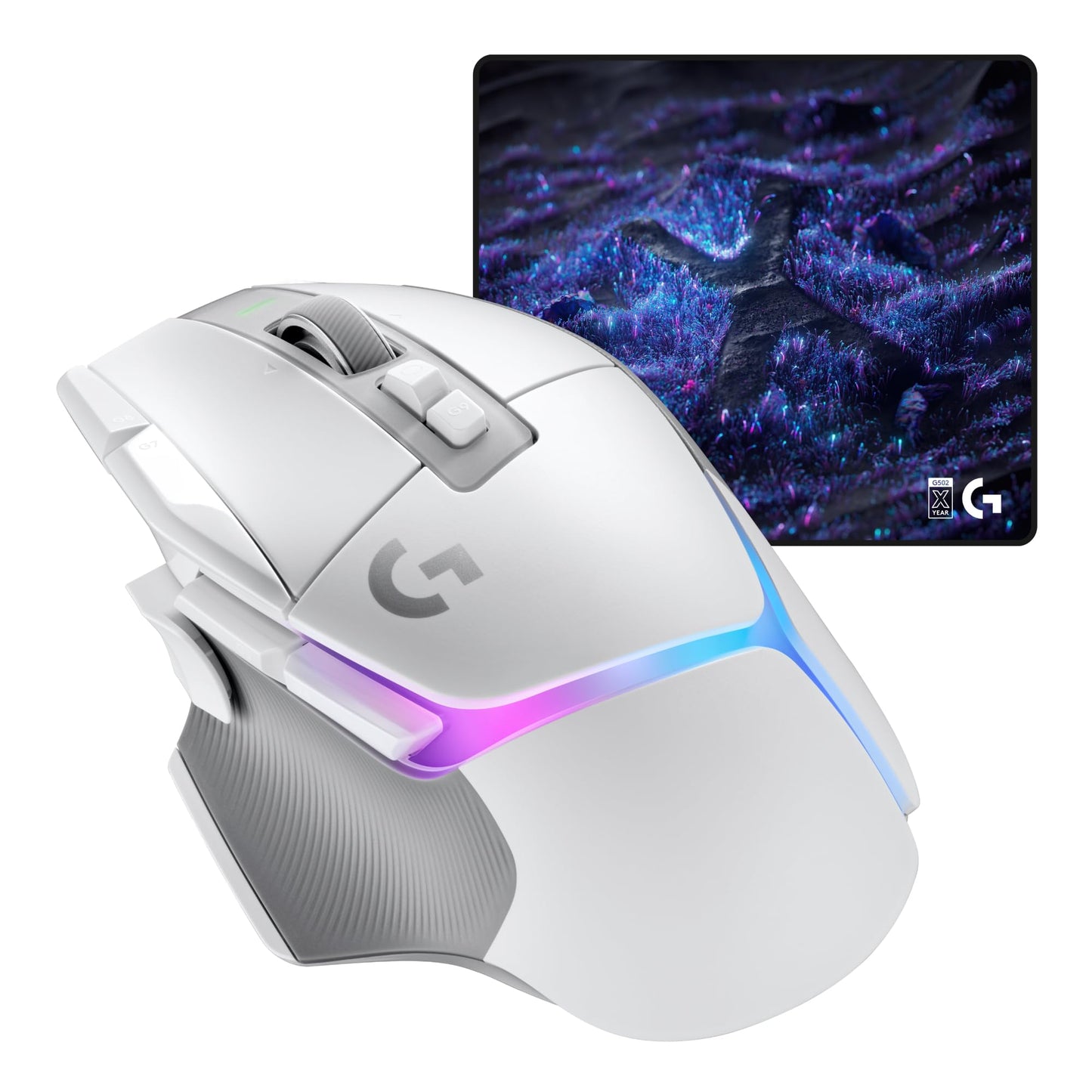 Logitech G502 X Plus Wireless Gaming Mouse - LIGHTSPEED Optical, LIGHTFORCE Switches, LIGHTSYNC RGB, HERO 25K Sensor for PC/Mac - Black