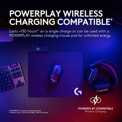 Logitech G502 X Plus Wireless Gaming Mouse - LIGHTSPEED Optical, LIGHTFORCE Switches, LIGHTSYNC RGB, HERO 25K Sensor for PC/Mac - Black